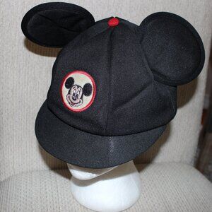 3/$88❤️vintage 80s Mickey Mouse adjustable snapback hat cap ears Disneyland USA